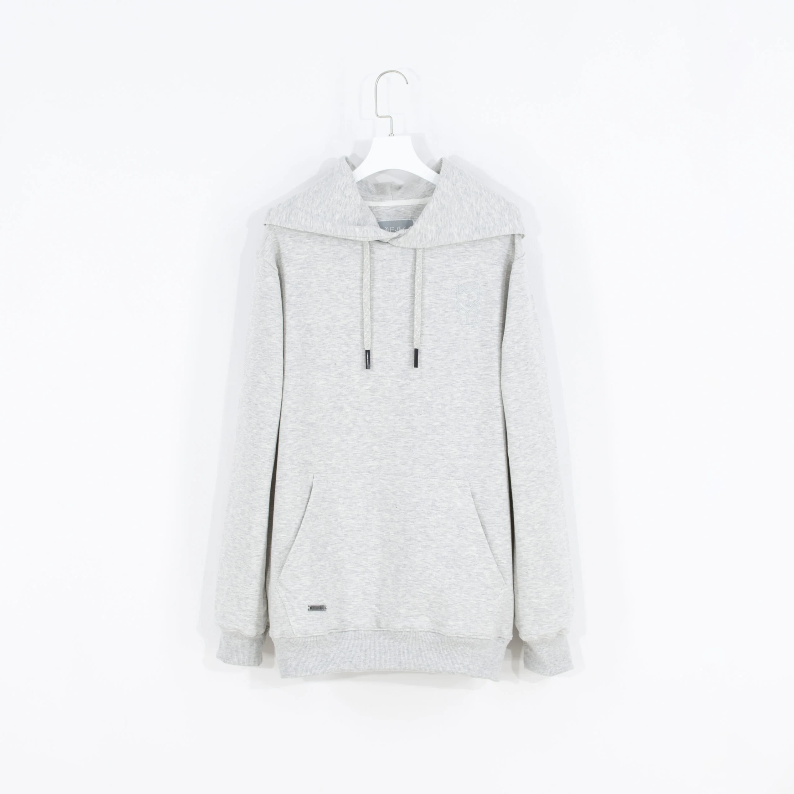 Polera Capucha Basica Melange
